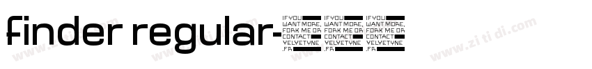 finder regular字体转换